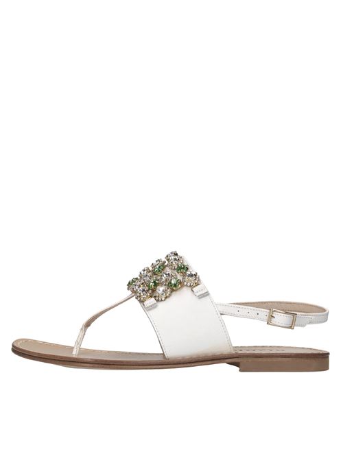 Flat in pelle e applicazioni BIJOU | 500 VIT.BIANCO